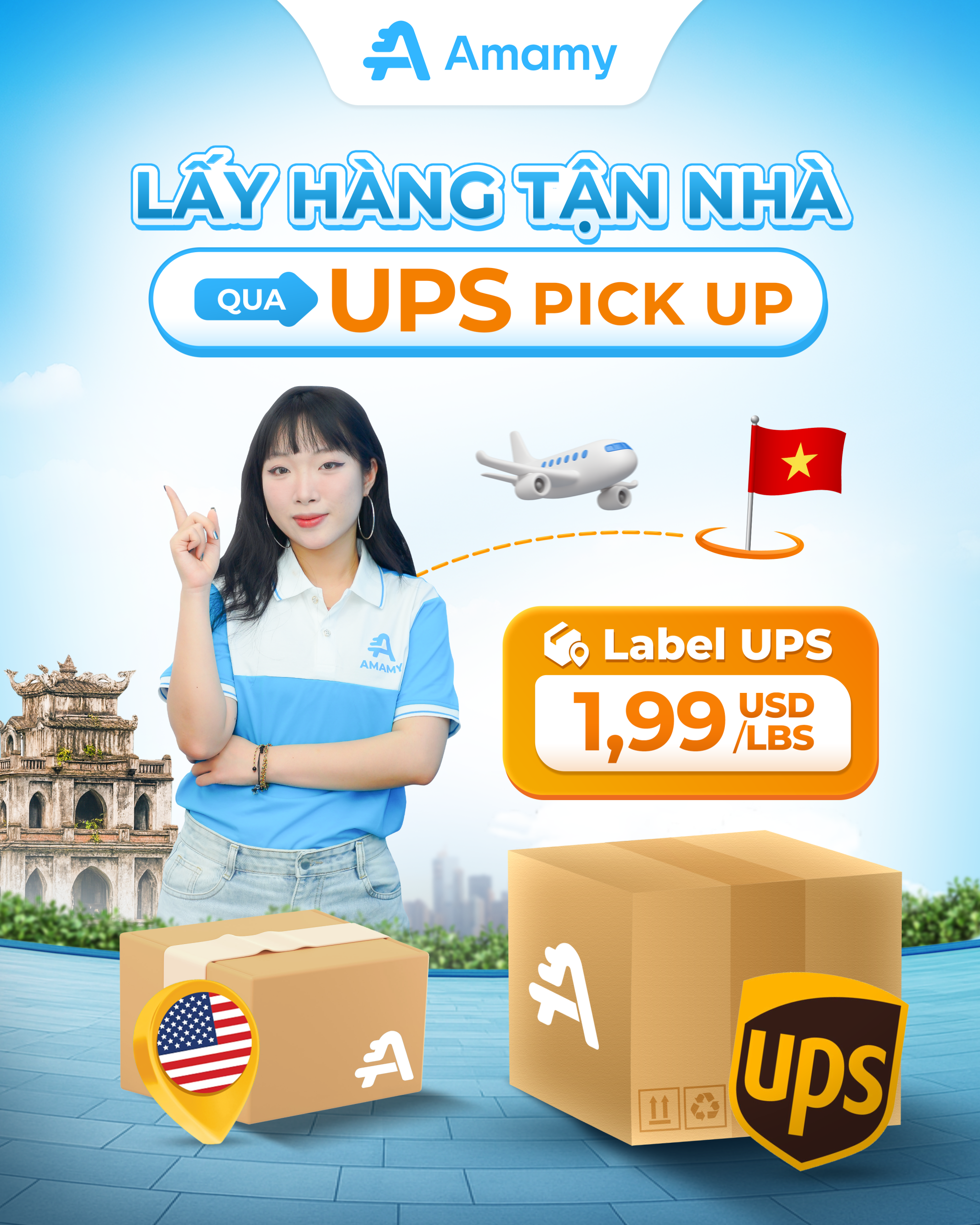 UPS Pick Up tận nhà – toàn nước Mỹ