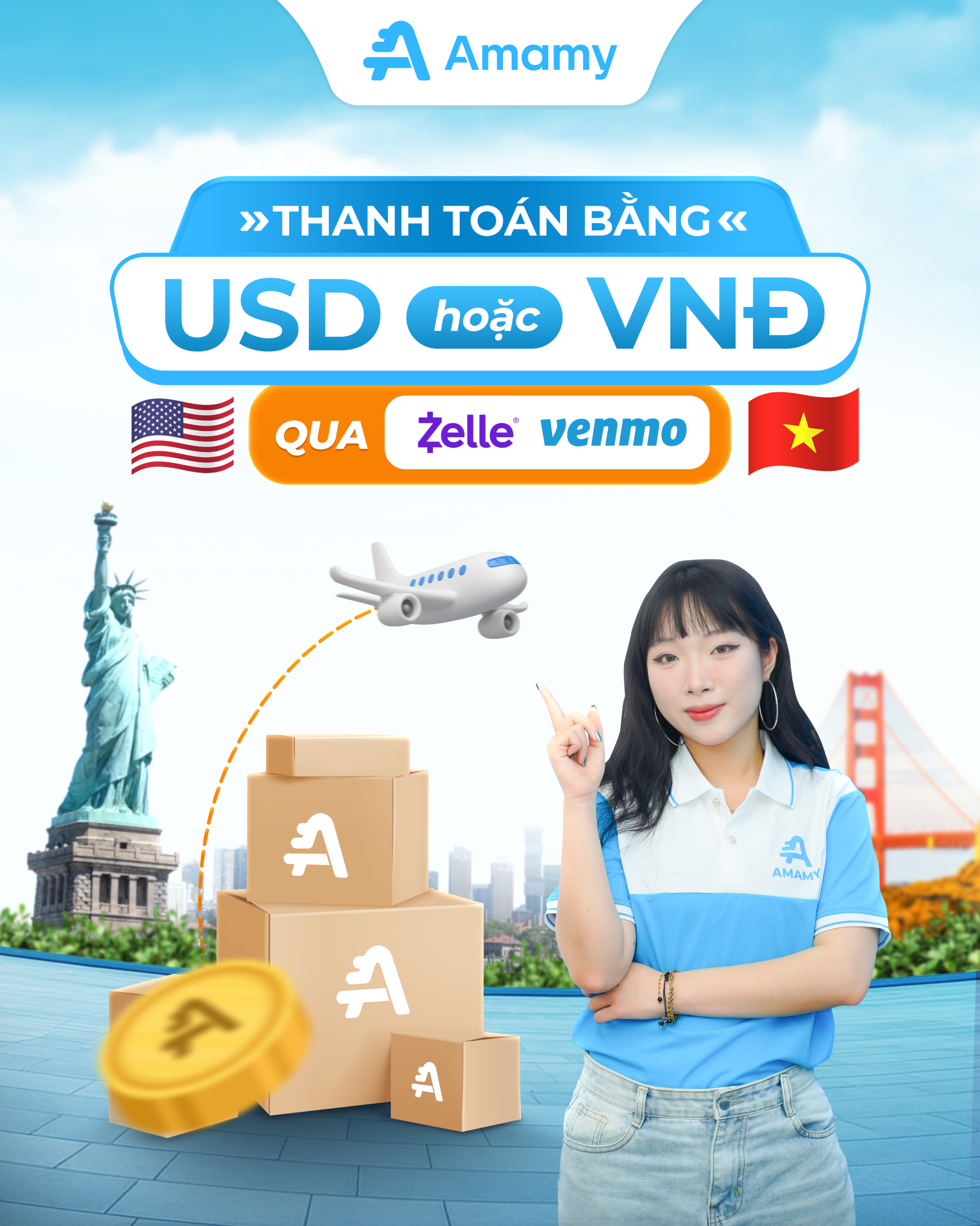 Thanh toán USD hoặc VNĐ – tiện lợi